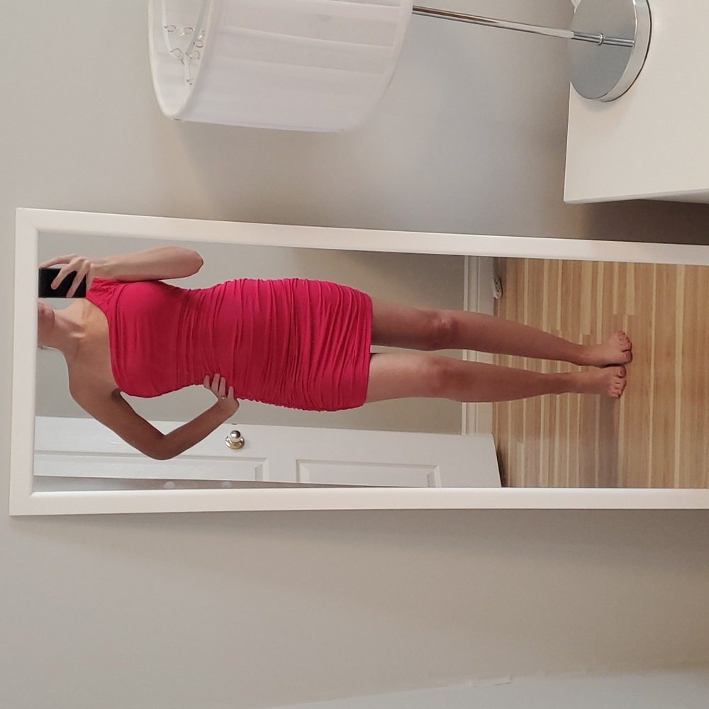 Hot pink dress